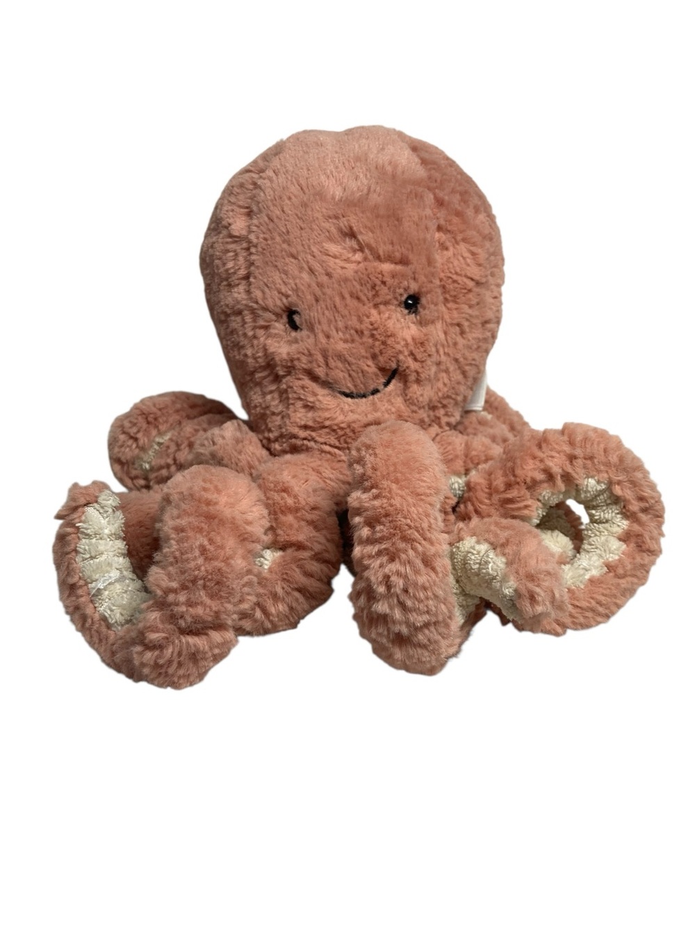 Jellycat London Little Odell Octopus 6” Stuffed‎ Animal Plush Peach Apricot.